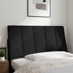 vidaXL Coussin de tête de lit noir 100 cm tissu