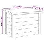 vidaXL Coffre de rangement 44x80x57 cm en bois imprégné de pin