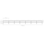 vidaXL Clôture de jardin à dessus en lance Acier (0 5-0 75)x11 9m Noir