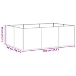 vidaXL Jardinière rouillé 120x80x40 cm acier inoxydable