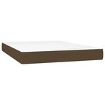 vidaXL Sommier à lattes de lit matelas LED Marron foncé 140x200 cm