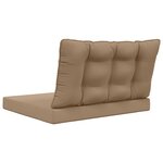 vidaXL Coussin de canapé d'extérieur 2 Pièces Taupe Polyester