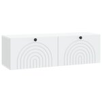 vidaXL Meuble TV mural Blanc 98 x 31 x 30 cm Bois d'ingénierie