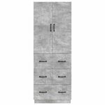 vidaXL Ensemble de Meubles 2 Pièces Gris béton 66 x 34 5 x 87 cm