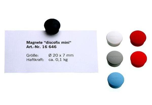 Discofix aimant rond 'mini', gris MAGNÉTOPLAN