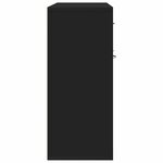 vidaXL Buffet Noir 88x30x70 cm Bois d'ingénierie