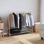 vidaXL Porte-vêtement avec étagères 106x34x102 cm bambou