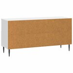 vidaXL Meuble TV Blanc brillant 102 x 34 5 x 50 cm Bois d'ingénierie