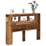 vidaXL Tête de lit à LED vieux bois 140x18 5x103 5cm bois d'ingénierie