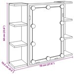 vidaXL Armoire à miroir avec LED chêne artisanal 70x16 5x60 cm