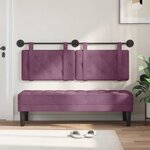 vidaXL Tête de lit suspendue Pourpre Velours