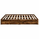 vidaXL Cadre de lit avec tiroirs sans matelas chêne fumé 200x200 cm