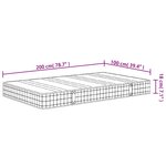 vidaXL Matelas à ressorts bonnell moyen 100x200 cm