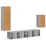 vidaXL Ensemble meuble TV 4 Pièces Gris Sonoma Bois d'ingénierie