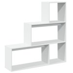 vidaXL Étagère séparatrice de pièce à 3 niveaux blanc 123x29x123 cm