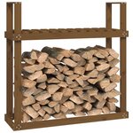 vidaXL Support bois de chauffage Marron miel 110x35x108 5 cm Bois pin