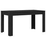 Table de salle à manger vidaXL en chêne noir 140x74 5x76 cm en bois d'ingénierie