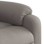 vidaXL Fauteuil inclinable Taupe Tissu
