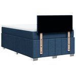 vidaXL Sommier à lattes de lit avec matelas bleu 120x190 cm tissu