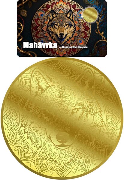 Pièce de monnaie en Or 30 Dollars g 0.155 (1/200 oz) Millésime 2026 Mandala GREAT WOLF (PRÉCOMMANDE)