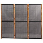 vidaXL Cloison de séparation 3 panneaux Noir 210x180 cm