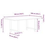vidaXL Table à manger marron clair bois de chêne massif rectangulaire