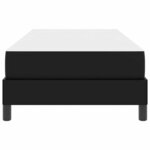 vidaXL Cadre de lit avec matelas Noir 90 x 190 cm tissu