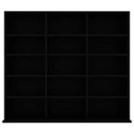 vidaXL Armoire à CD Noir 100x23x89 5 cm Aggloméré