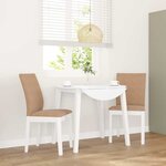 vidaXL Chaises à manger coussins 2 Pièces blanc bois massif caoutchouc