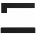 vidaXL Ensemble meuble TV 5 Pièces Chêne noir Bois d'ingénierie