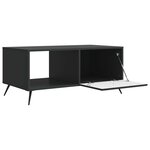 vidaXL Table basse Noir 90 x 50 x 40 cm Bois d'ingénierie