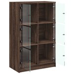 vidaXL Buffet haut avec portes chêne marron bois d'ingénierie