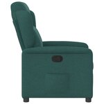 vidaXL Fauteuil inclinable Vert foncé Tissu