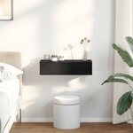 vidaXL Étagère murale avec tiroirs noir 60x26 5x15cm bois d'ingénierie