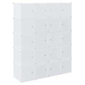 vidaXL Cubes de rangement 20 Pièces avec tiges de suspension PP
