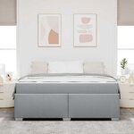 vidaXL Cadre de lit Gris clair 180 x 200 cm tissu