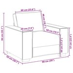 vidaXL Canapé-chaise Crème 100x78x84 cm Tissu