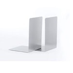 Lot de 2 Serre-livres en aluminium 16 x 15 x 21 cm Aluminium MAUL