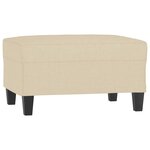 vidaXL Repose-pied Crème 70x55x41 cm Tissu