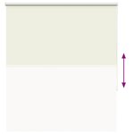 vidaXL Store enrouleur occultant blanc cassé 130x150 cm largeur tissu