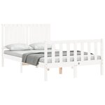 vidaXL Cadre de lit sans matelas blanc 120x200 cm bois de pin massif