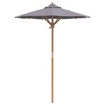 vidaXL Parasol de jardin Gris foncé 150 x 150 x 210 cm Bambou