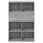 vidaXL Buffet haut sonoma gris 80x42 5x124 cm bois d'ingénierie