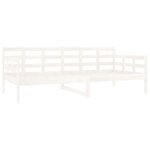 vidaXL Lit de jour sans matelas blanc bois de pin massif 90x190 cm