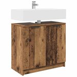 vidaXL Cabinet de salle de bain Bois Ancien 64 5 x 33 5 x 59 cm