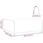 vidaXL Housse pour mobilier d'extérieur Noir 300 x 250 x 100 cm 210D