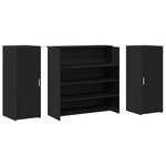 vidaXL Bureau de réception chêne noir 180x50x103 5cm bois d'ingénierie