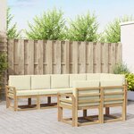 vidaXL Ensemble de canapés d'extérieur 8 pc Blanc et crème Polyester
