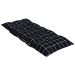 vidaXL Coussins de chaise à dossier haut lot de 4 motif carreaux noir