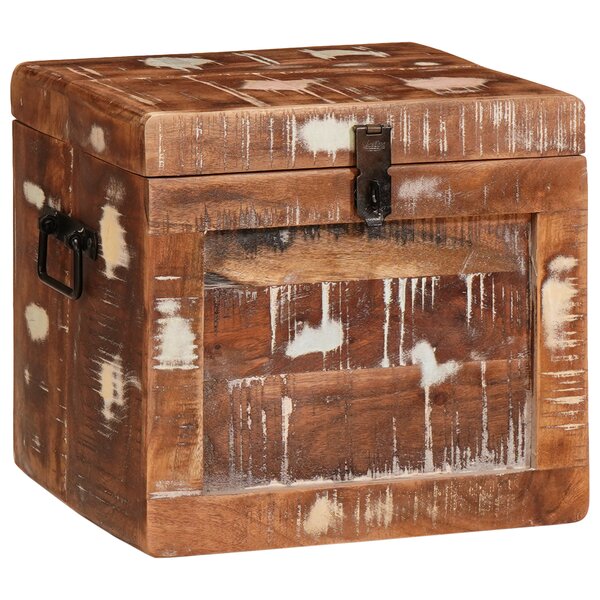 vidaXL Boîte de Rangement Multicolore bois de récupération massif